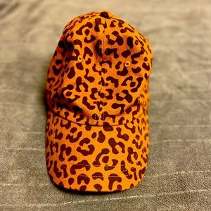 Leopard Print Ponytail Hat